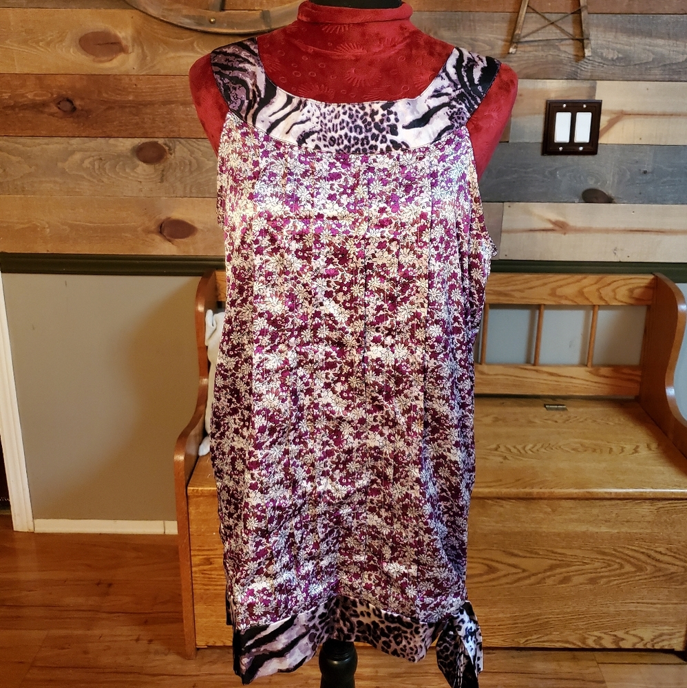 Wen Sleeveless Animal & Floral Blouse